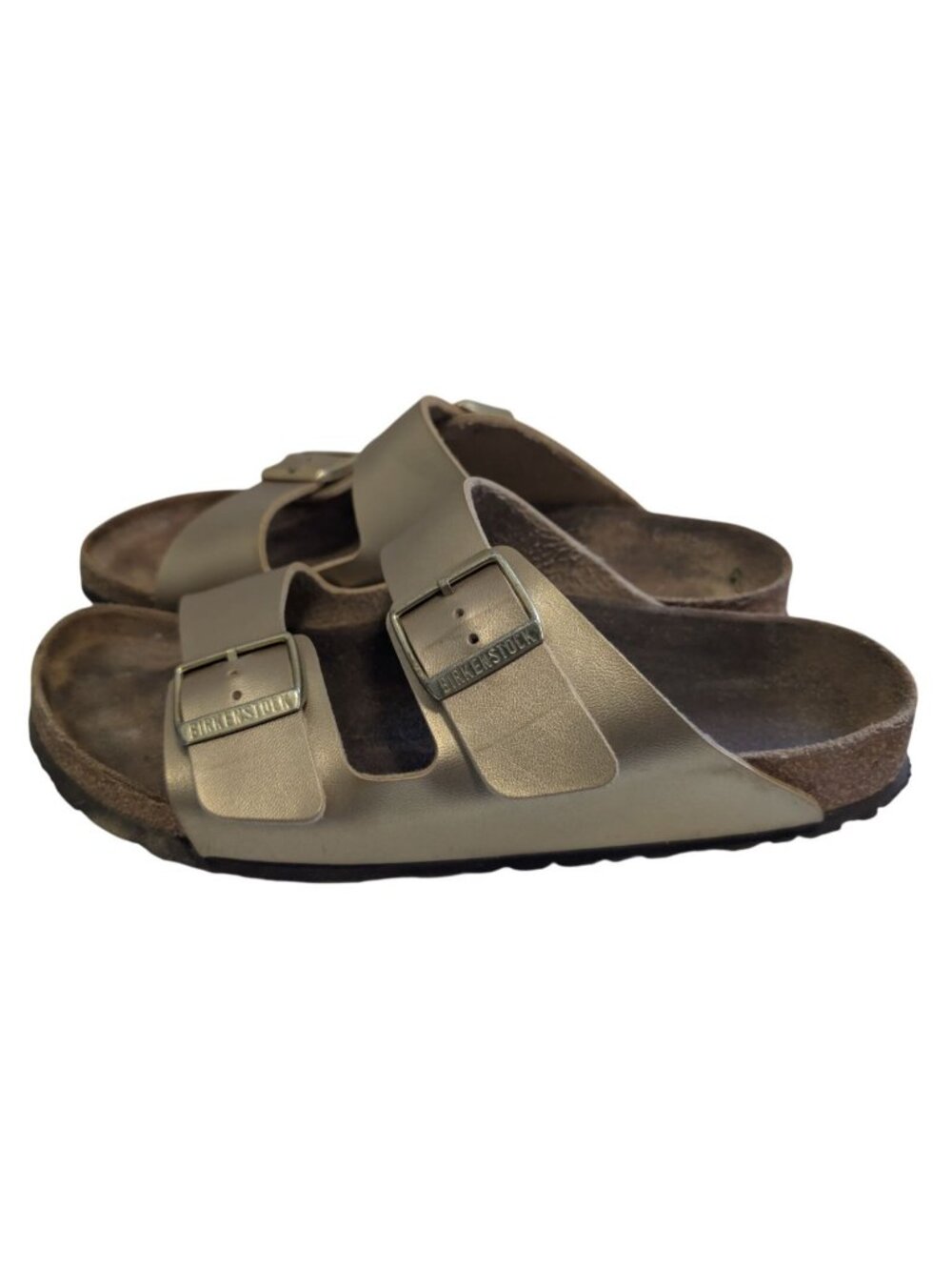 Birkenstock Arizona Gold Metallic Two Strap Comfort Sandals Womens 9 EU 40 10.5"